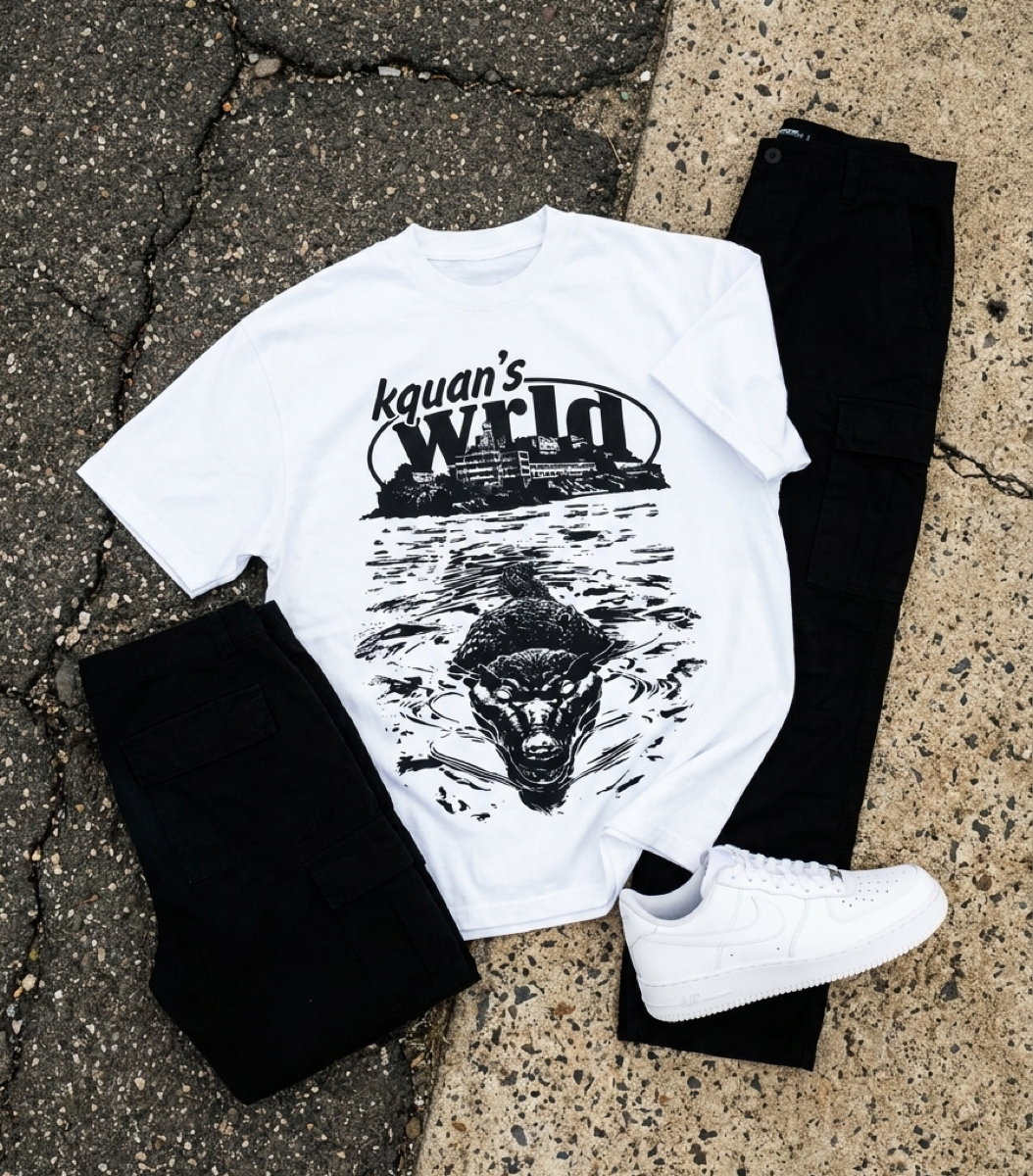 Kquan's Wrld Tee — White